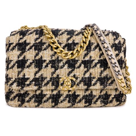 chanel 19 houndstooth|chanel 19 handbags.